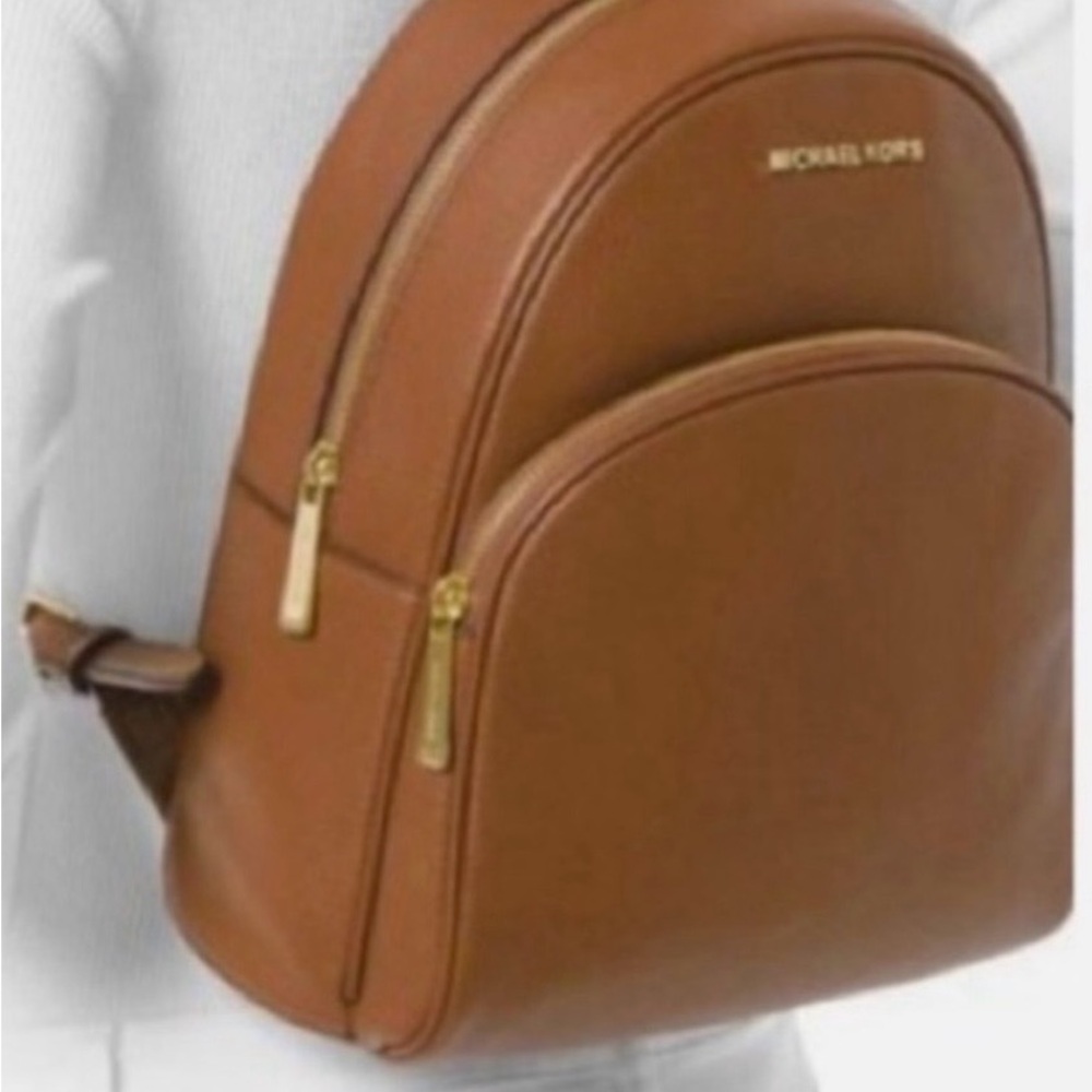 Michael Kors Tan Leather Daypack with Gold Hardware